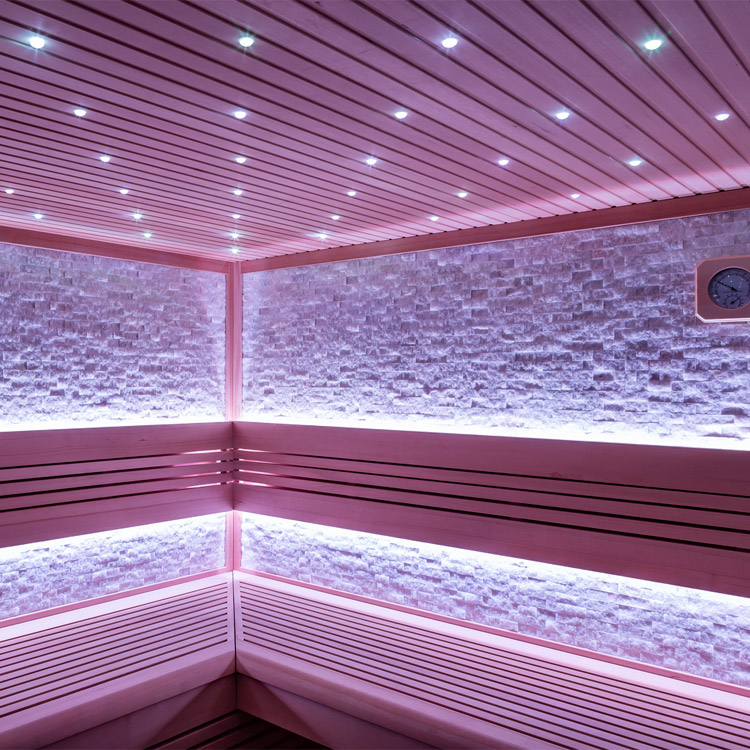 Illuminazione LED integrata nella sauna AWT E1101C